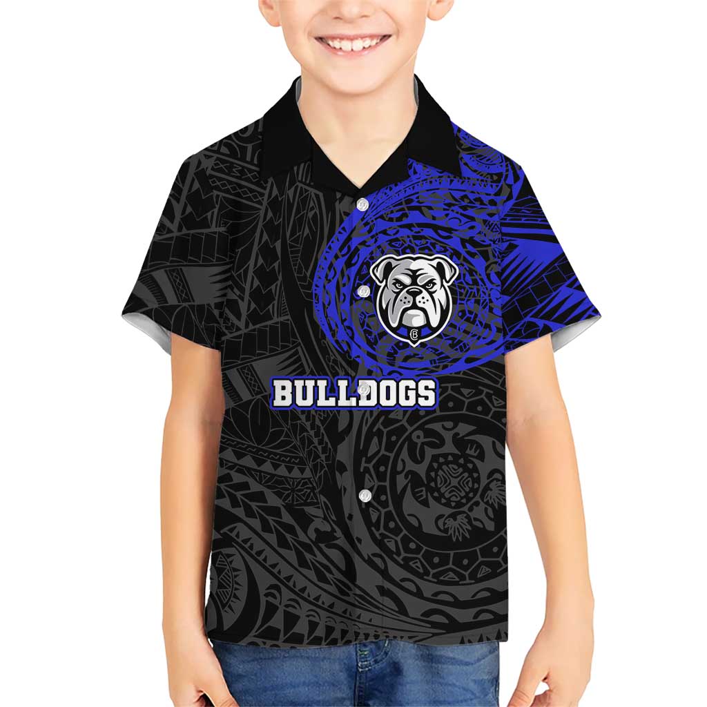 Personalized Canterbury-Bankstown Bulldogs Kid Hawaiian Shirt Polynesian Tribal Chest and Sleeve Tattoo