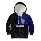Personalized Canterbury-Bankstown Bulldogs Kid Hoodie Polynesian Tribal Chest and Sleeve Tattoo