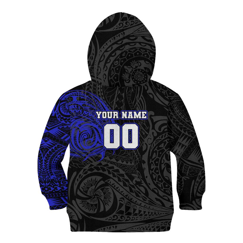 Personalized Canterbury-Bankstown Bulldogs Kid Hoodie Polynesian Tribal Chest and Sleeve Tattoo