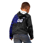 Personalized Canterbury-Bankstown Bulldogs Kid Hoodie Polynesian Tribal Chest and Sleeve Tattoo