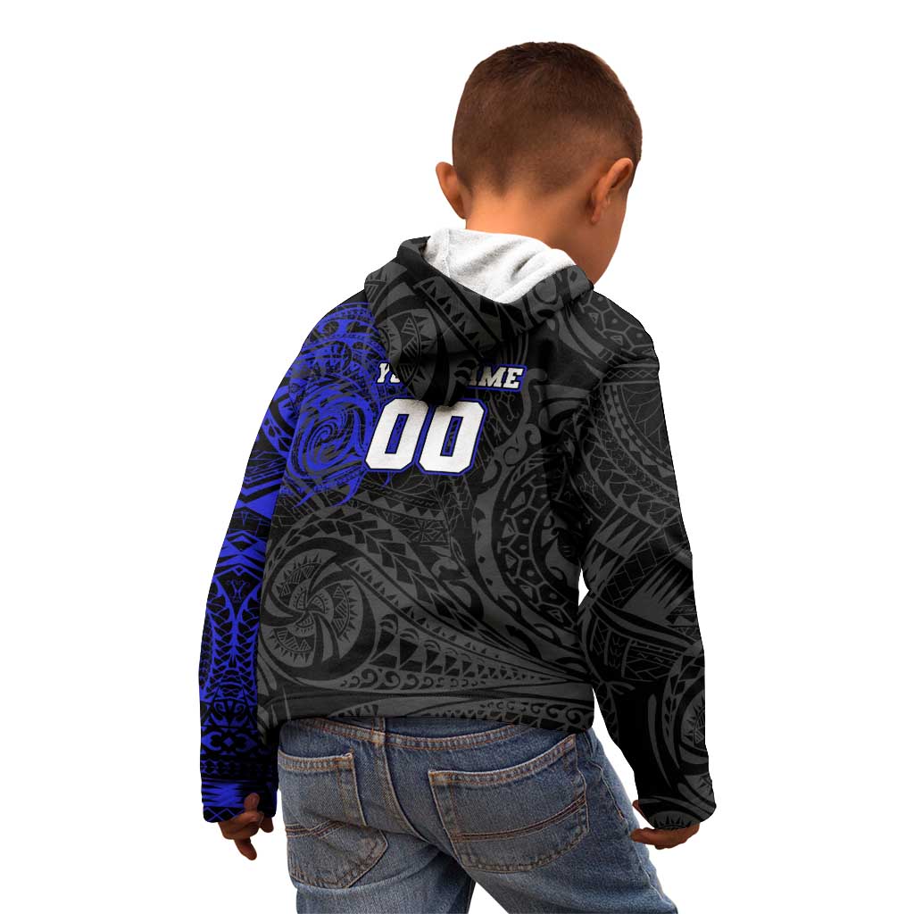 Personalized Canterbury-Bankstown Bulldogs Kid Hoodie Polynesian Tribal Chest and Sleeve Tattoo