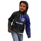 Personalized Canterbury-Bankstown Bulldogs Kid Hoodie Polynesian Tribal Chest and Sleeve Tattoo