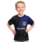 Personalized Canterbury-Bankstown Bulldogs Kid T Shirt Polynesian Tribal Chest and Sleeve Tattoo