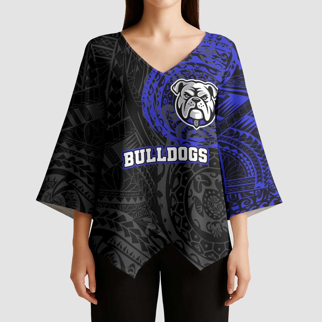 Personalized Canterbury-Bankstown Bulldogs Kimono Sleeve Blouse Polynesian Tribal Chest and Sleeve Tattoo