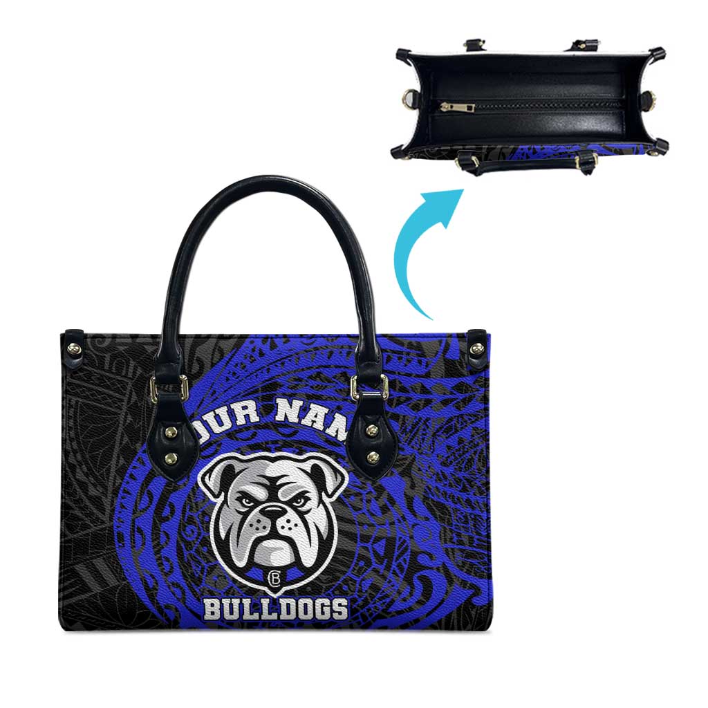 Personalized Canterbury-Bankstown Bulldogs Leather Bag Polynesian Tribal Chest and Sleeve Tattoo