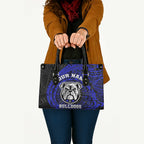 Personalized Canterbury-Bankstown Bulldogs Leather Bag Polynesian Tribal Chest and Sleeve Tattoo