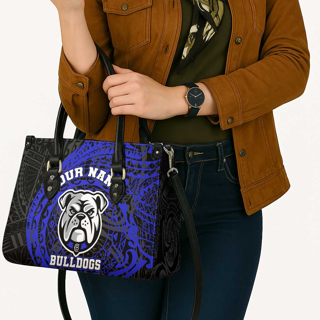 Personalized Canterbury-Bankstown Bulldogs Leather Bag Polynesian Tribal Chest and Sleeve Tattoo