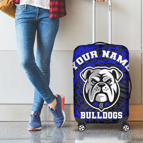 Personalized Canterbury-Bankstown Bulldogs Luggage Cover Polynesian Tribal Chest and Sleeve Tattoo