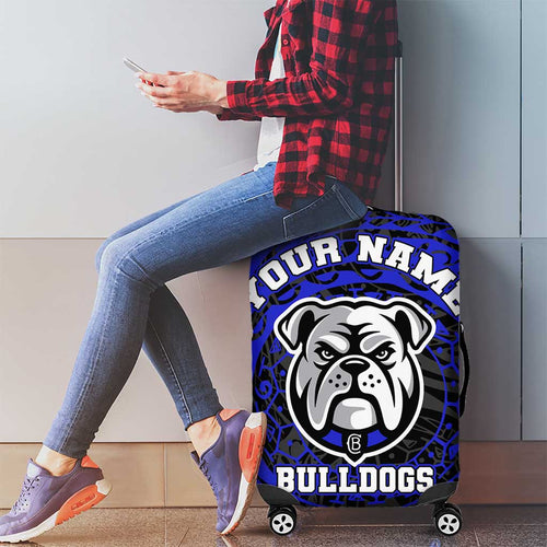 Personalized Canterbury-Bankstown Bulldogs Luggage Cover Polynesian Tribal Chest and Sleeve Tattoo
