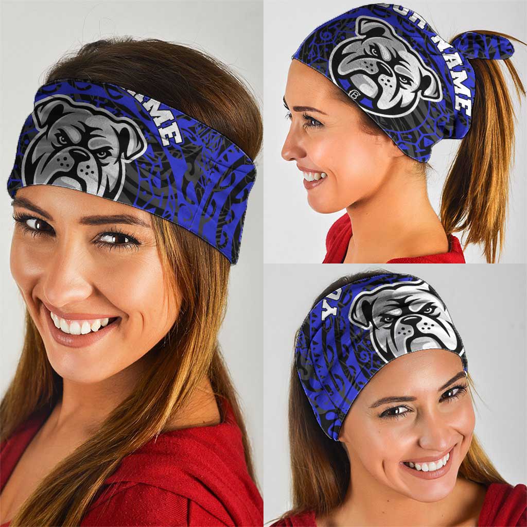 Personalized Canterbury-Bankstown Bulldogs Neck Gaiter Polynesian Tribal Chest and Sleeve Tattoo
