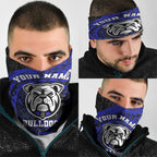 Personalized Canterbury-Bankstown Bulldogs Neck Gaiter Polynesian Tribal Chest and Sleeve Tattoo