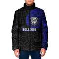 Personalized Canterbury-Bankstown Bulldogs Padded Jacket Polynesian Tribal Chest and Sleeve Tattoo