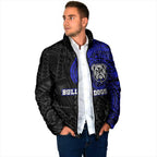 Personalized Canterbury-Bankstown Bulldogs Padded Jacket Polynesian Tribal Chest and Sleeve Tattoo