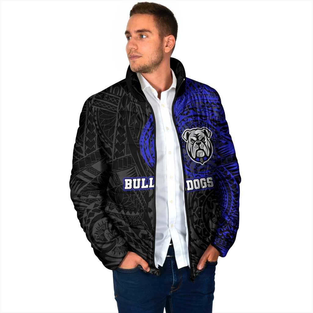 Personalized Canterbury-Bankstown Bulldogs Padded Jacket Polynesian Tribal Chest and Sleeve Tattoo