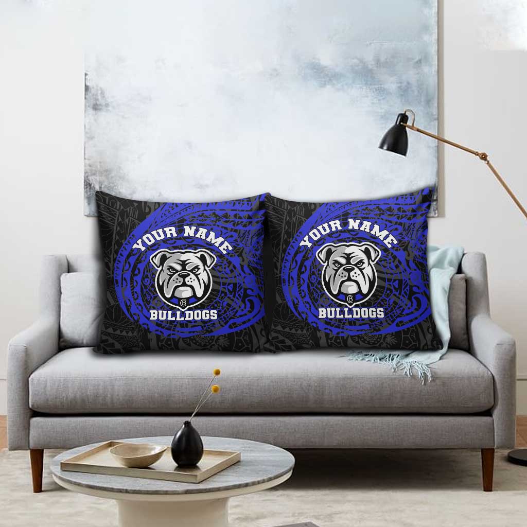 Personalized Canterbury-Bankstown Bulldogs Pillow Cover Polynesian Tribal Chest and Sleeve Tattoo