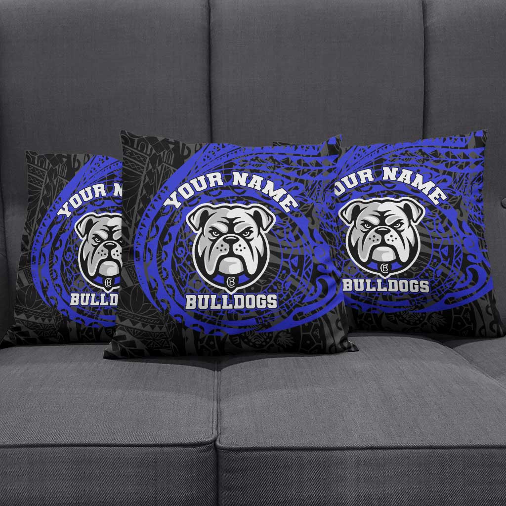 Personalized Canterbury-Bankstown Bulldogs Pillow Cover Polynesian Tribal Chest and Sleeve Tattoo