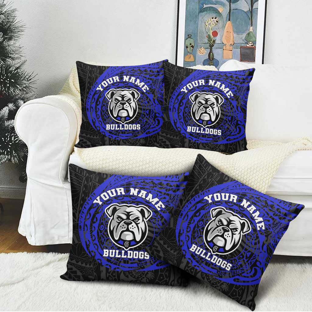 Personalized Canterbury-Bankstown Bulldogs Pillow Cover Polynesian Tribal Chest and Sleeve Tattoo
