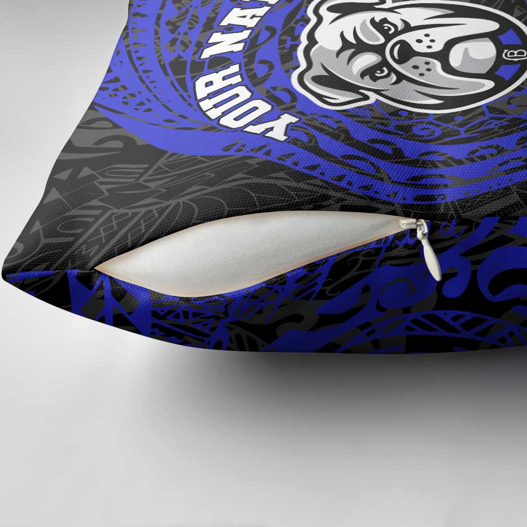 Personalized Canterbury-Bankstown Bulldogs Pillow Cover Polynesian Tribal Chest and Sleeve Tattoo