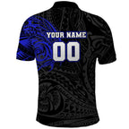 Personalized Canterbury-Bankstown Bulldogs Polo Shirt Polynesian Tribal Chest and Sleeve Tattoo