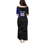 Personalized Canterbury-Bankstown Bulldogs Puletasi Polynesian Tribal Chest and Sleeve Tattoo