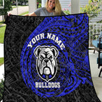 Personalized Canterbury-Bankstown Bulldogs Quilt Polynesian Tribal Chest and Sleeve Tattoo