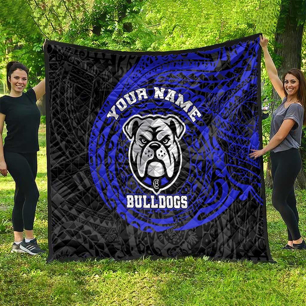 Personalized Canterbury-Bankstown Bulldogs Quilt Polynesian Tribal Chest and Sleeve Tattoo