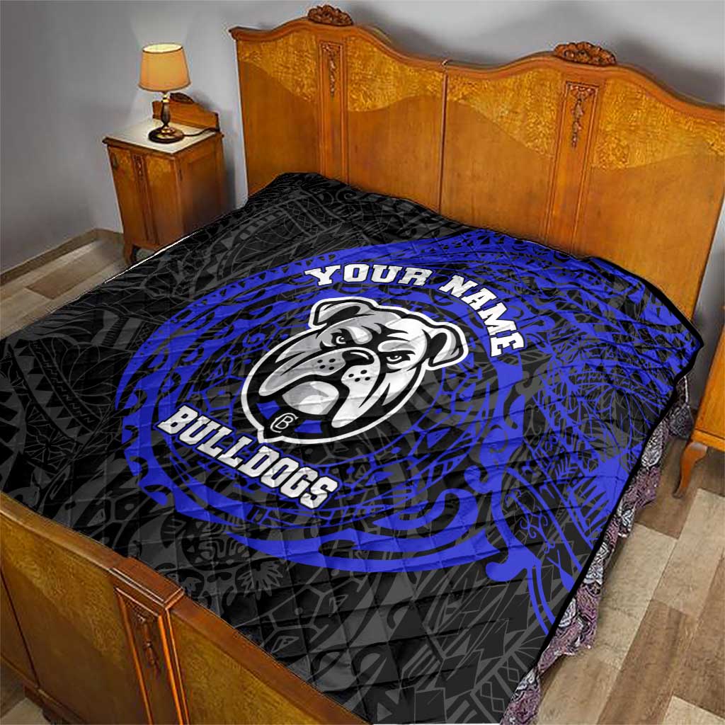 Personalized Canterbury-Bankstown Bulldogs Quilt Polynesian Tribal Chest and Sleeve Tattoo