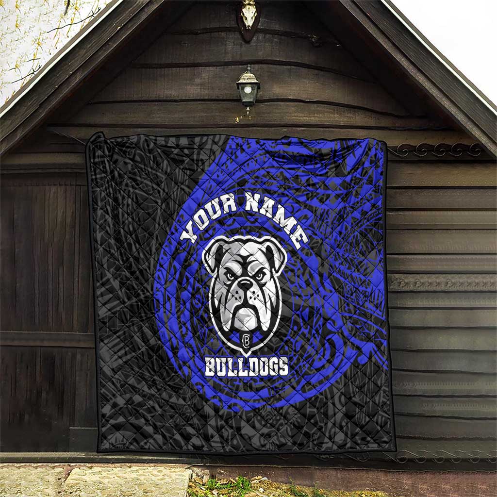Personalized Canterbury-Bankstown Bulldogs Quilt Polynesian Tribal Chest and Sleeve Tattoo