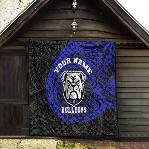 Personalized Canterbury-Bankstown Bulldogs Quilt Polynesian Tribal Chest and Sleeve Tattoo