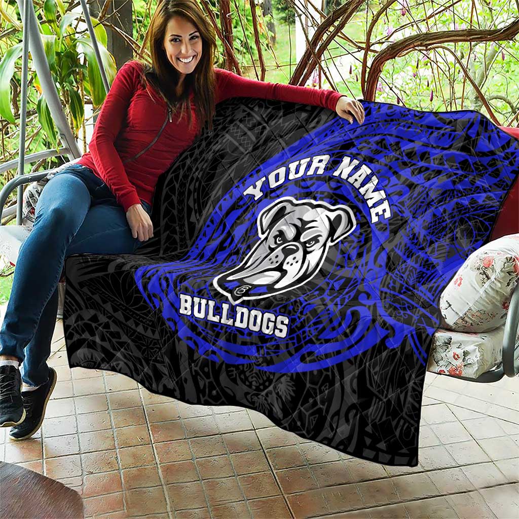 Personalized Canterbury-Bankstown Bulldogs Quilt Polynesian Tribal Chest and Sleeve Tattoo