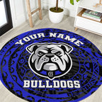 Personalized Canterbury-Bankstown Bulldogs Round Carpet Polynesian Tribal Chest and Sleeve Tattoo