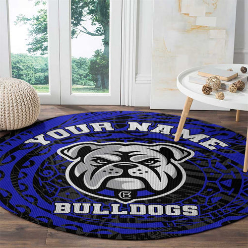 Personalized Canterbury-Bankstown Bulldogs Round Carpet Polynesian Tribal Chest and Sleeve Tattoo