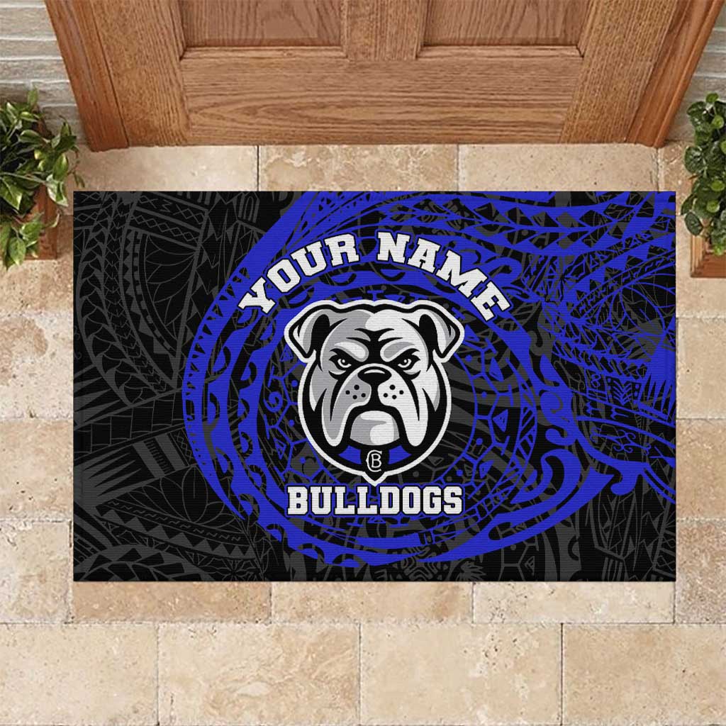 Personalized Canterbury-Bankstown Bulldogs Rubber Doormat Polynesian Tribal Chest and Sleeve Tattoo