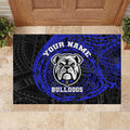 Personalized Canterbury-Bankstown Bulldogs Rubber Doormat Polynesian Tribal Chest and Sleeve Tattoo