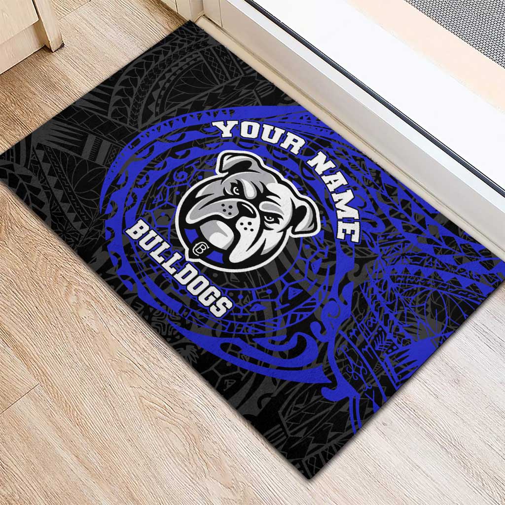 Personalized Canterbury-Bankstown Bulldogs Rubber Doormat Polynesian Tribal Chest and Sleeve Tattoo
