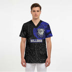 Personalized Canterbury-Bankstown Bulldogs Scrub Top Polynesian Tribal Chest and Sleeve Tattoo
