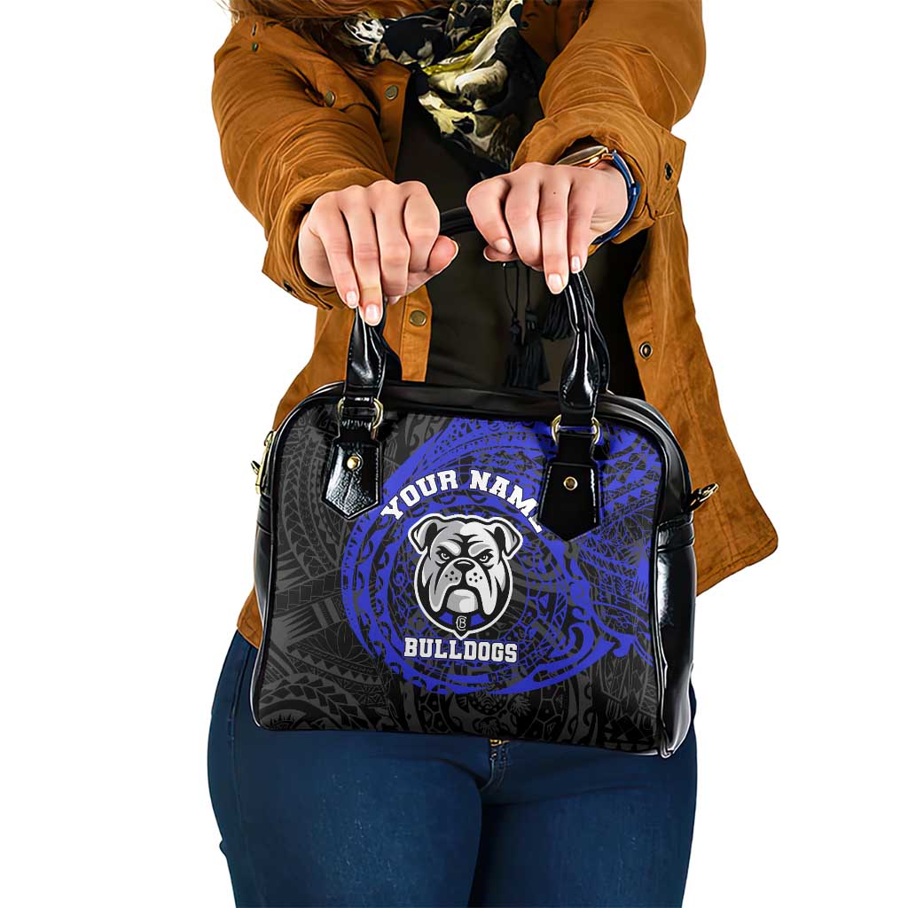 Personalized Canterbury-Bankstown Bulldogs Shoulder Handbag Polynesian Tribal Chest and Sleeve Tattoo