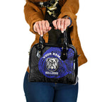 Personalized Canterbury-Bankstown Bulldogs Shoulder Handbag Polynesian Tribal Chest and Sleeve Tattoo