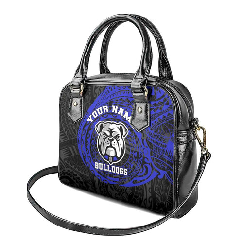 Personalized Canterbury-Bankstown Bulldogs Shoulder Handbag Polynesian Tribal Chest and Sleeve Tattoo
