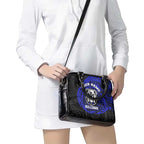 Personalized Canterbury-Bankstown Bulldogs Shoulder Handbag Polynesian Tribal Chest and Sleeve Tattoo