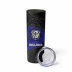 Personalized Canterbury-Bankstown Bulldogs Skinny Tumbler Polynesian Tribal Chest and Sleeve Tattoo