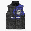 Personalized Canterbury-Bankstown Bulldogs Sleeveless Puffer Jacket Polynesian Tribal Chest and Sleeve Tattoo
