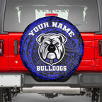 Personalized Canterbury-Bankstown Bulldogs Spare Tire Cover Polynesian Tribal Chest and Sleeve Tattoo