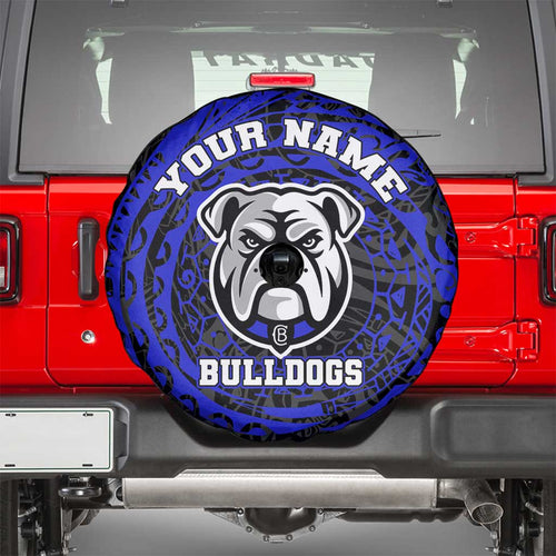 Personalized Canterbury-Bankstown Bulldogs Spare Tire Cover Polynesian Tribal Chest and Sleeve Tattoo