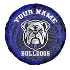 Personalized Canterbury-Bankstown Bulldogs Spare Tire Cover Polynesian Tribal Chest and Sleeve Tattoo