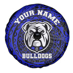Personalized Canterbury-Bankstown Bulldogs Spare Tire Cover Polynesian Tribal Chest and Sleeve Tattoo