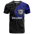 Personalized Canterbury-Bankstown Bulldogs T Shirt Polynesian Tribal Chest and Sleeve Tattoo
