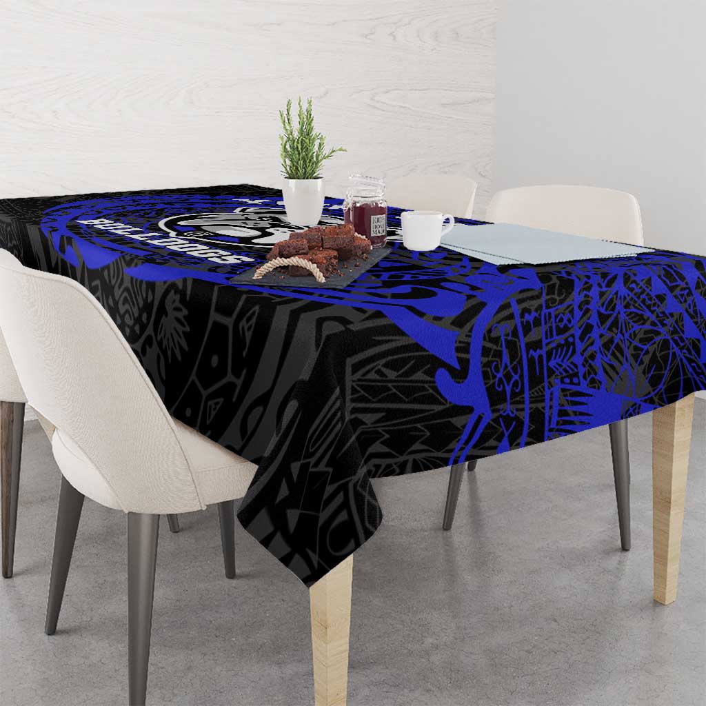 Personalized Canterbury-Bankstown Bulldogs Tablecloth Polynesian Tribal Chest and Sleeve Tattoo