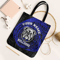 Personalized Canterbury-Bankstown Bulldogs Tote Bag Polynesian Tribal Chest and Sleeve Tattoo