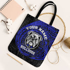 Personalized Canterbury-Bankstown Bulldogs Tote Bag Polynesian Tribal Chest and Sleeve Tattoo